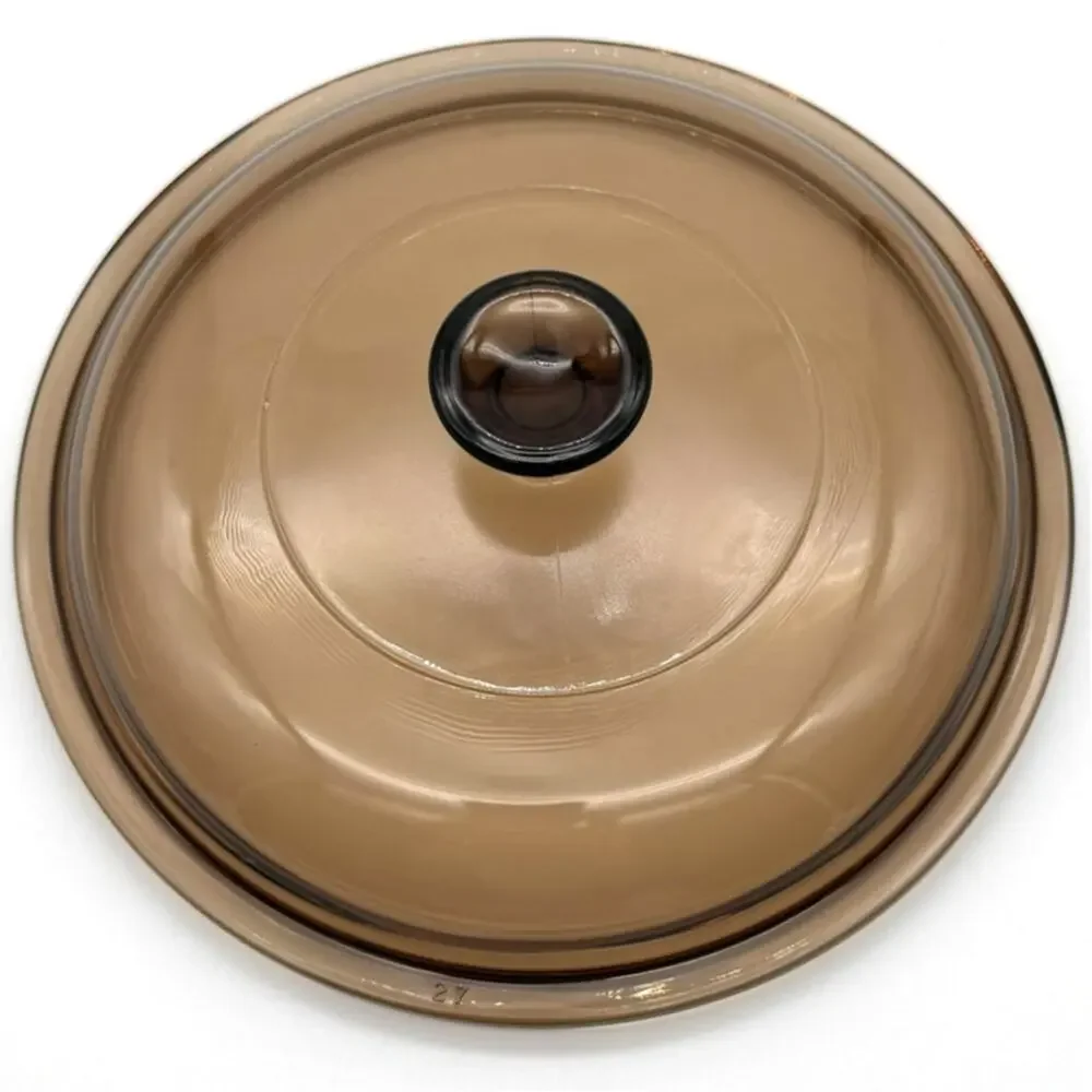 Corning Visions 1.5L Amber Glass Saucepan with Lid USA Vintage Cookware